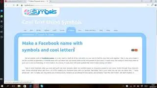 How to change facebook profile name into stylish font
