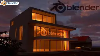 HITECH HOUSE 3d model create in Blebder
