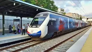 YHT | Turkish High-Speed Train at Bakırköy Station in European Side