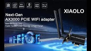 XIAOLO WiFi 6E Intel AX210 Tri-Band 2.4G/5G/6G PCI-E Network Adapter Cards for Desktop PC