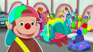 George's Day at Clown School! 🤡 | Curious George | Compilation | Adventure & Play