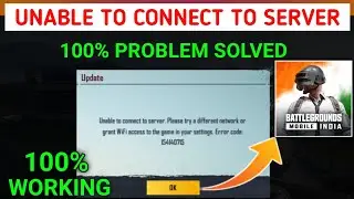 Unable To Connect To Server Please Try A Different Network BGMI || BGMI Unable To Connect Server Fix