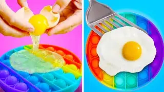 Une omelette dans un Pop It 🤯 Tests de lifehacks