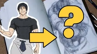 Drawing Toji Fushiguro | Jujutsu Kaisen | in Skecthbook - Comic Book Style