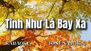 Tình Như Lá Bay Xa - Karaoke Tone Nam | Beat Chuẩn 2025 | Sam Karaokes