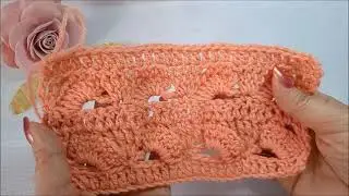Красивый и необычный Узор фасольки/ Ажурный Узор крючком для пледа/ Вязание крючком
