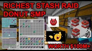 Raiding the RICHEST stash on the donut SMP