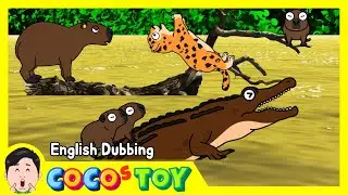 En Dubbing｜The friendship between the baby leopard and the Capybara familyㅣAnimals nameㅣCoCosToy