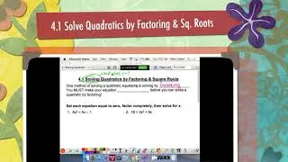 Solve Quadratics by Factoring & Square Roots