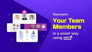 Represent your team members in a lucrative way using Elementor & Team member widget of HappyAddons