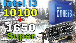 Intel i3 10100 with a GTX 1650 Super Gaming Benchmarks including Fortnite and Warzone