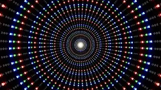 Flickering Red and Blue and Green Dot LED Background