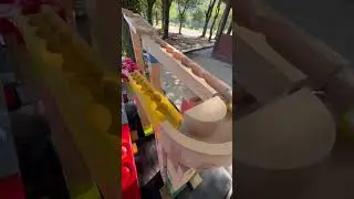Wooden wave marble run and beautiful Lake Biwa ASMR#marblerunhealing