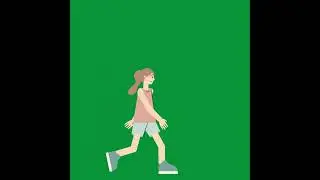 Girls walking green screen animation @ShikboICT 