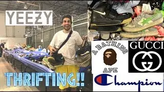 FOUND BAPESTA, YEEZY, GUCCI AT GOODWILL BINS!!! TRIP TO THE THRIFT!!!