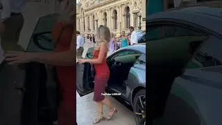Rich Pretty lady get out of aston martin #astonmartin #monaco #prettywoman #millionairelifestyle