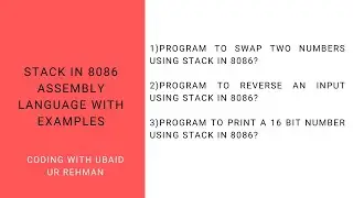 Swap two numbers | Reverse input | Printing 16 bit number using stack in 8086 Assembly language