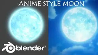 How to make anime style moon in Blender