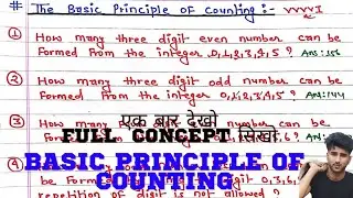 Basic principle of Counting || fundamental principle of couting||counting ||permutation &combination