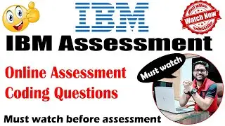 IBM Online Assessment | IBM Coding Questions | Must watch before exam