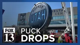 Utah Hockey Club puck takes center ice on Delta Center plaza