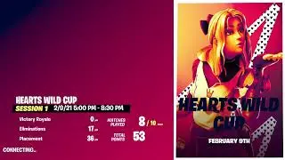 Playing Hearts wild cup (duos)