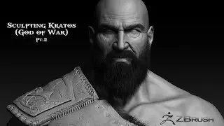 Sculpting Kratos Timelapse - Pt.2