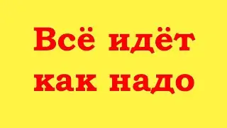 Всё идёт так, как надо
