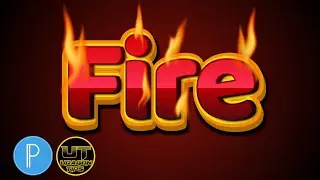 Fire Text Effect in Pixellab Tutorial || 100% Editable || Uragon Tips