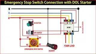 Emergency Stop Switch Connection with DOL Starter