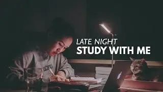 LATE NIGHT STUDY WITH ME | 2 hour pomodoro revision session (NO MUSIC)