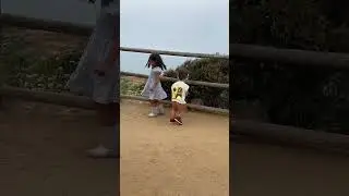 He does whatever his sister does😂 