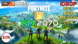 Ryzen 7 3700x+geforce RTX2070 fps test fortnite chapter 2 seasion 3