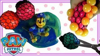 Squishy Mesh Ball & Psi Patrol & Świnka Peppa • Kąpiel w Glucie z Piłeczki Antystresowej !!!!
