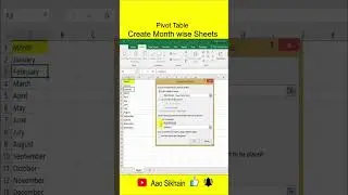 Create Month Wise Sheet in excel