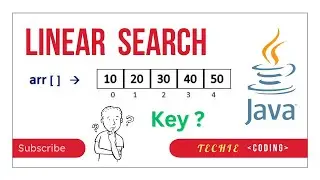 Linear Search in Java | Step - by - Step |Algorithm and Implementation | #linearsearch