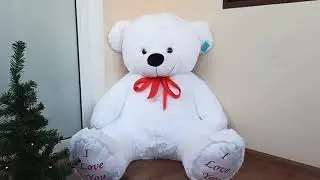 IGRUSHKI.MD Плюшевый мишка Томми 130 см с надписью I LOVE YOU