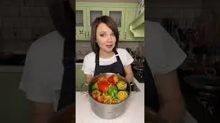 Перцы фаршированные капустой на зиму🔥￼