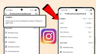 There was an error loading this section. Please try again later. | Instagram dashboard not showing