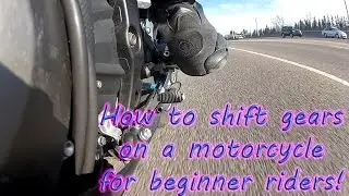 How to shift gears on a motorcycle . Multiple angle footage.