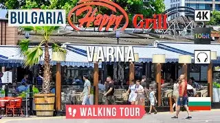 Varna Bulgaria 🇧🇬 Amazing walk from the city center to a beautiful park 🚶‍♂️4К 🎧 2024