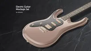 Electric Guitar Mockups Set Presentation