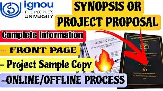 How To Make IGNOU Project Proposal or Synopsis😲 | 100% Aproval Project