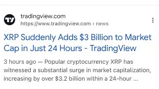 @XRP! XRP Adds $3 Billion in Market Cap within the last 24 hrs! Heads above ADA Cardano! #xrp