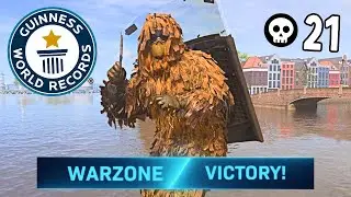 WORLD RECORD 21 KILL MELEE ONLY SOLO VICTORY (Modern Warfare Warzone)
