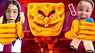 Fuja do Bob Esponja do MAL! Sarah e Eloah em uma Aventura de Arrepiar! 🧽🔥