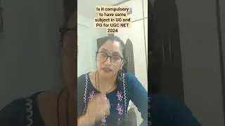 Is it compulsory to have same subject in UG and PG for UGC NET 2024 
