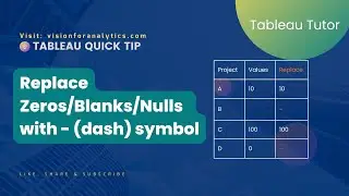 The Easiest Way to Replace Blanks or Zeros with Dashes ( - ) in Tableau