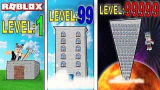 Kocaman Kule Yaptım ve Marsa Çıktım!! - Panda ile Roblox Tower Simulator