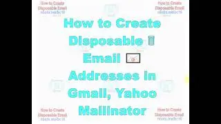 How to Make your Own Disposable Email 📧 Yahoo com, Gmail com, Mailinator